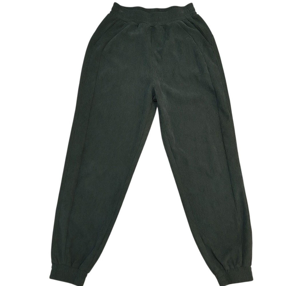 Halara Dark Green Corduroy Pants Joggers Pull On Stretch Fall Athleisure Small